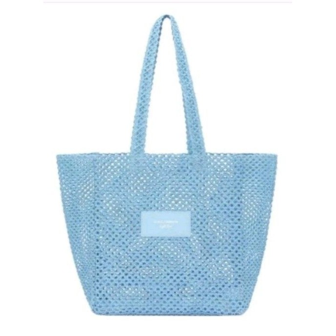 Dolce & Gabbana Light Blue Woven Straw Beach Bag Fragrance Collection Ec